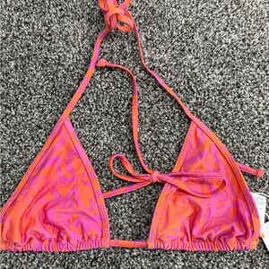 L*Space Aspen Pink and Orange Bikini Top